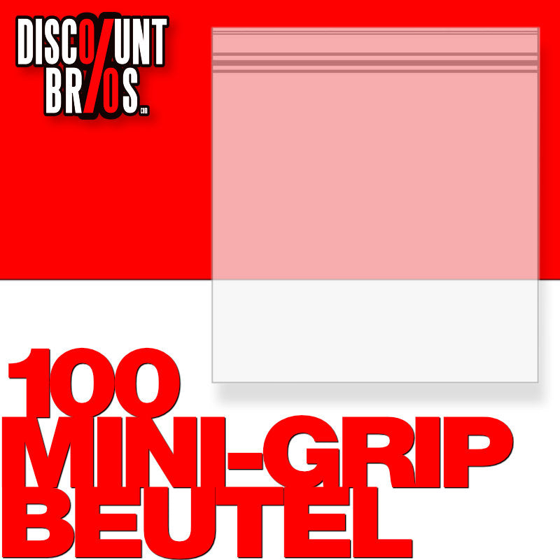 100 Stk. Druckverschlussbeutel MINI-GRIP Zip-Beutel Vorratsbeutel Polybeutel Verpackung TRANSPARENT 90×90mm