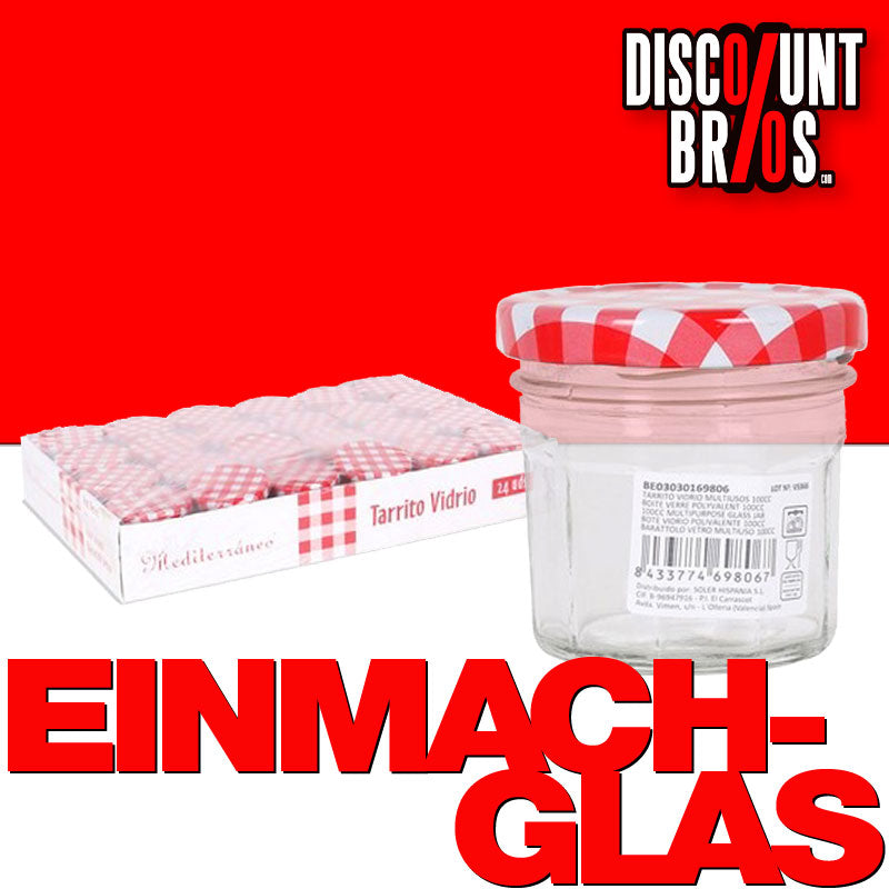 100ml EINMACHGLÄSER Einmachglas Konfitürenglas GLAS ACHTECK