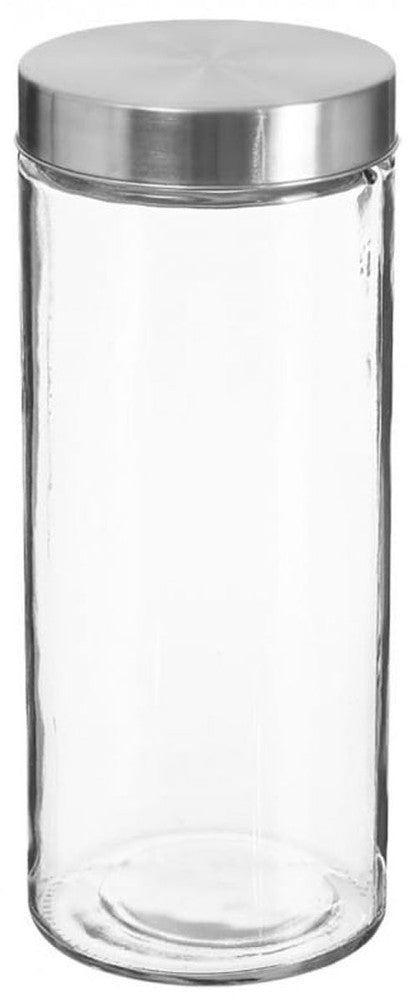 2 Liter VORRATSGLAS mit DECKEL Vorratsbehälter Aufbewahrungsglas transparentes Glas + Edelstahl