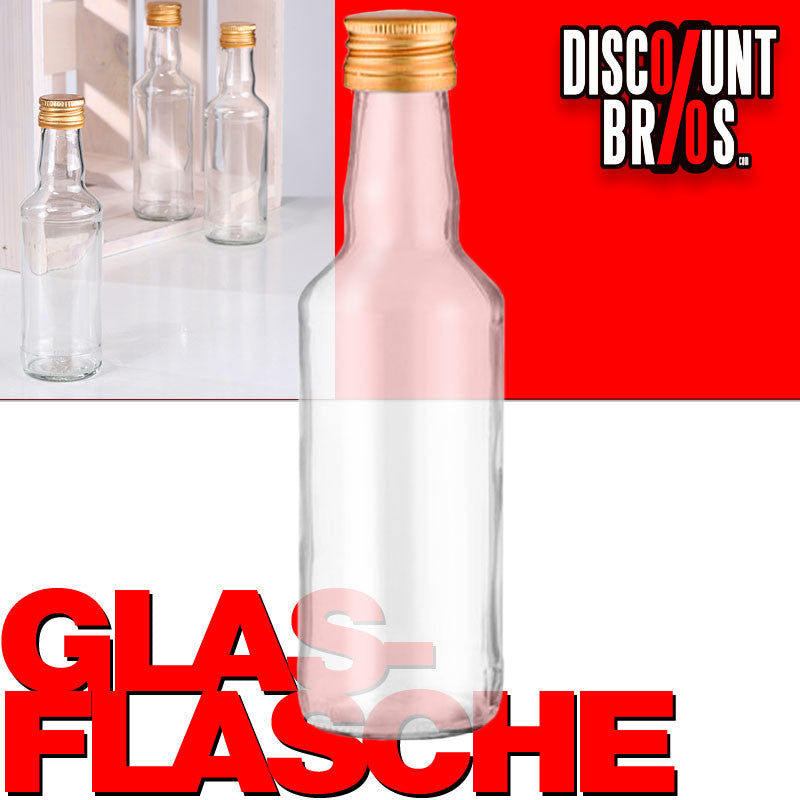 200ml GLASFLASCHE mit DECKEL Flasche mit Schraubverschluss PP28
