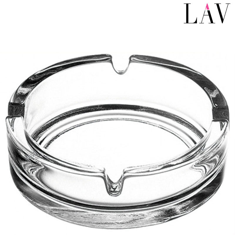 2er-Set Glas ASCHENBECHER transparent stapelbar LAV 10,6×3,4cm