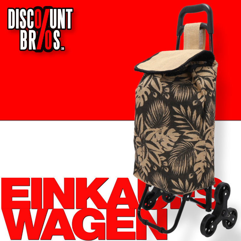Einkaufstrolley 3-Rad EINKAUFSWAGEN Einkaufsroller Transportroller mit Jutetasche