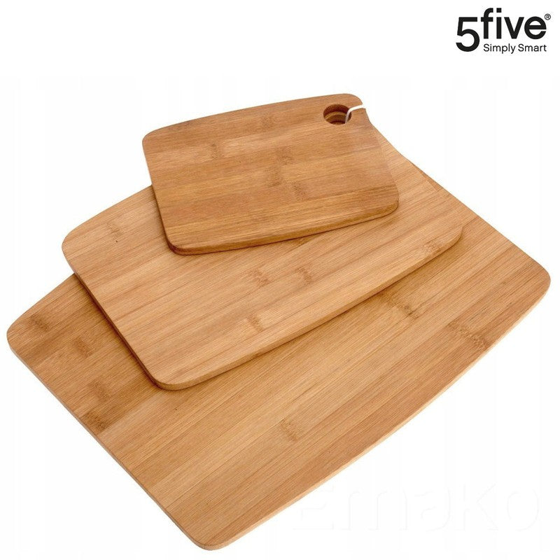 3er-SET Bambus-Holz Küchenbretter SCHNEIDEBRETTER Tranchierbretter von Five®