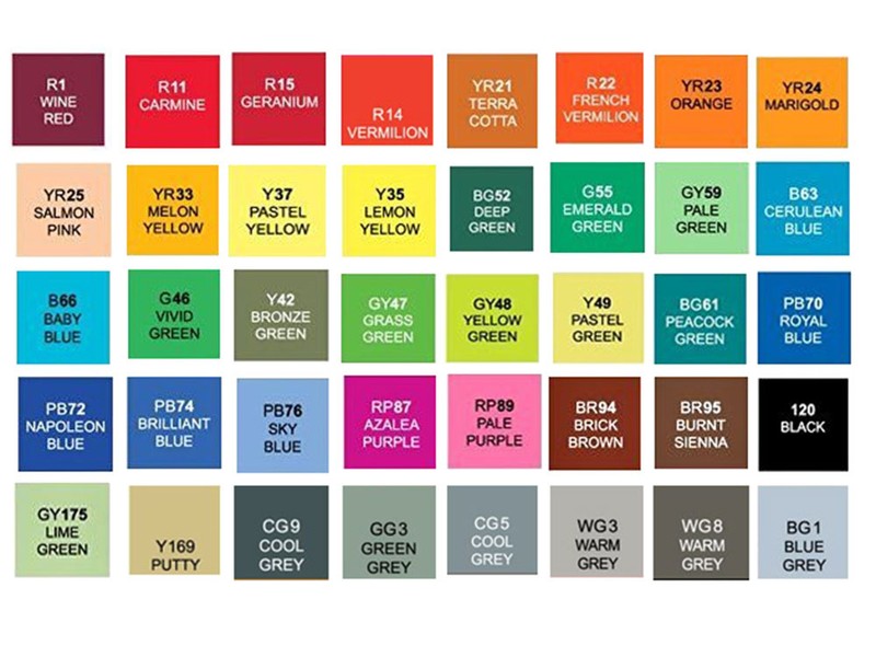 40 Touch PERMANENT-MARKER SET 40-teilig wasserfeste Doppelspitz Filzstifte mit Tragetasche