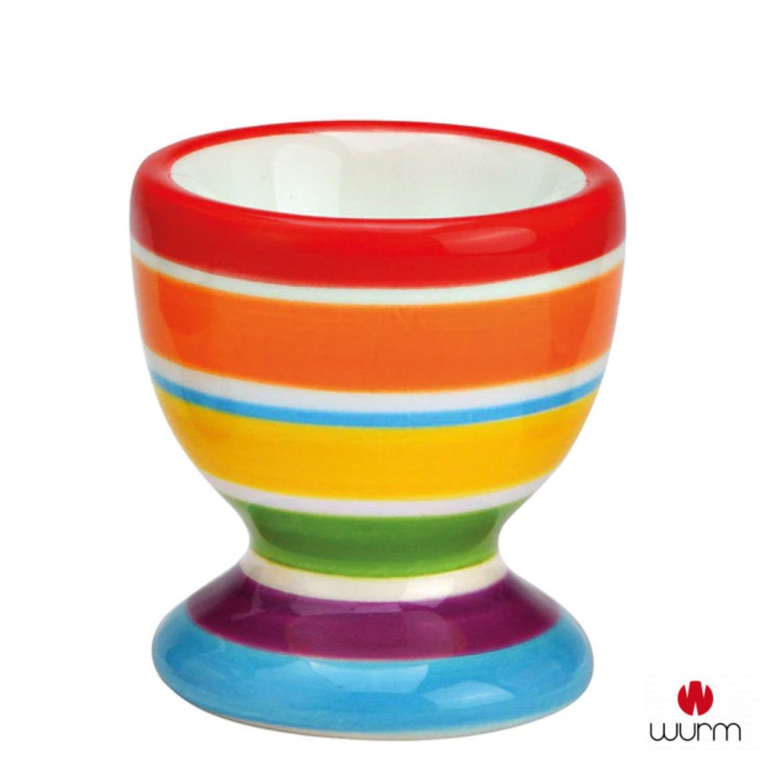 4er Set Eierbecher Keramik gestreift bunt 5×6×5cm