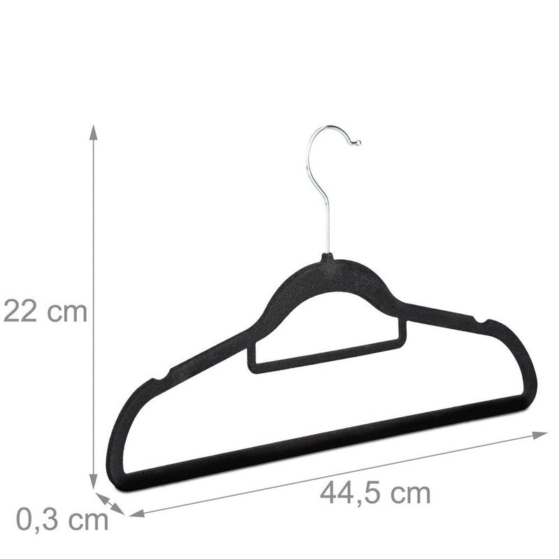 Samt Kleiderbügel VELOUR Wäschebügel 4er Set