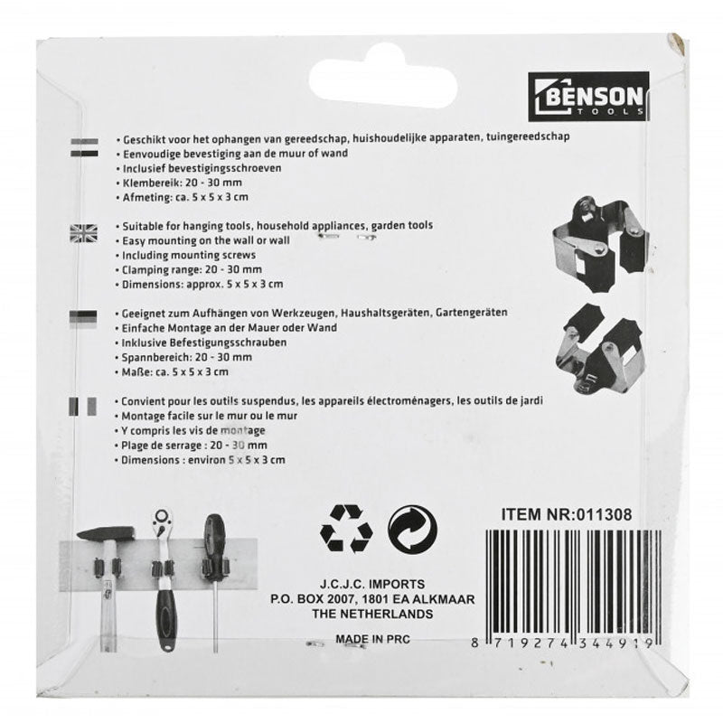 Gerätehalter BESENHALTER Klemmhalter 4er-Set