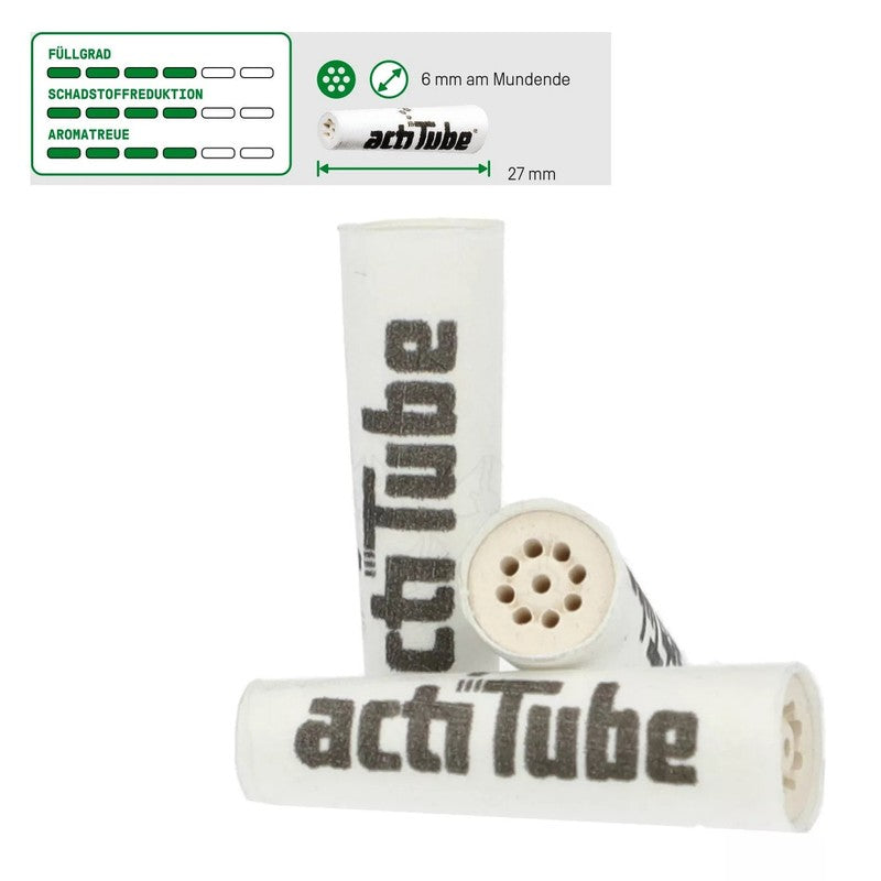 50 Stk. TUNE ActiTube KONIK Aktivkohlefilter 6mm EXTRA SLIM Konisch