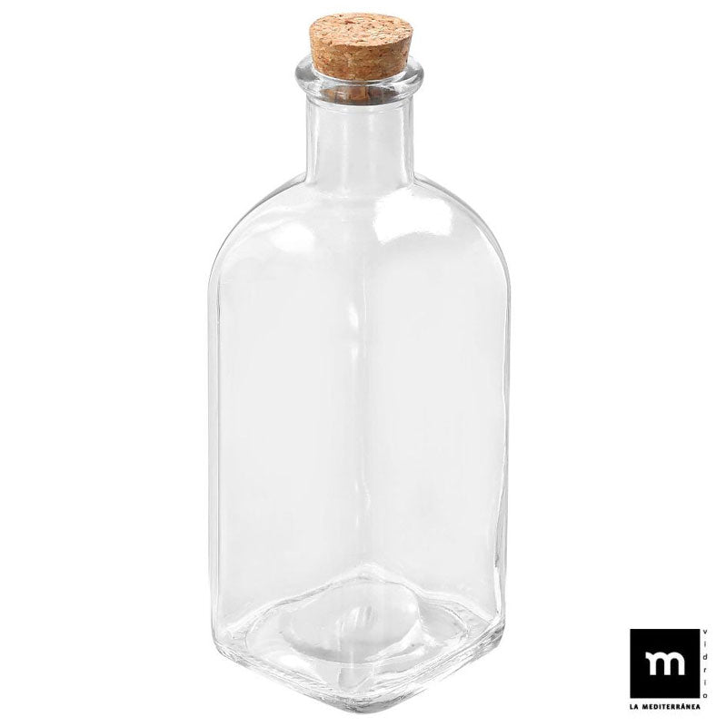 530ml Flasche GLASFLASCHE mit KORKEN von LA MEDITERRANEA