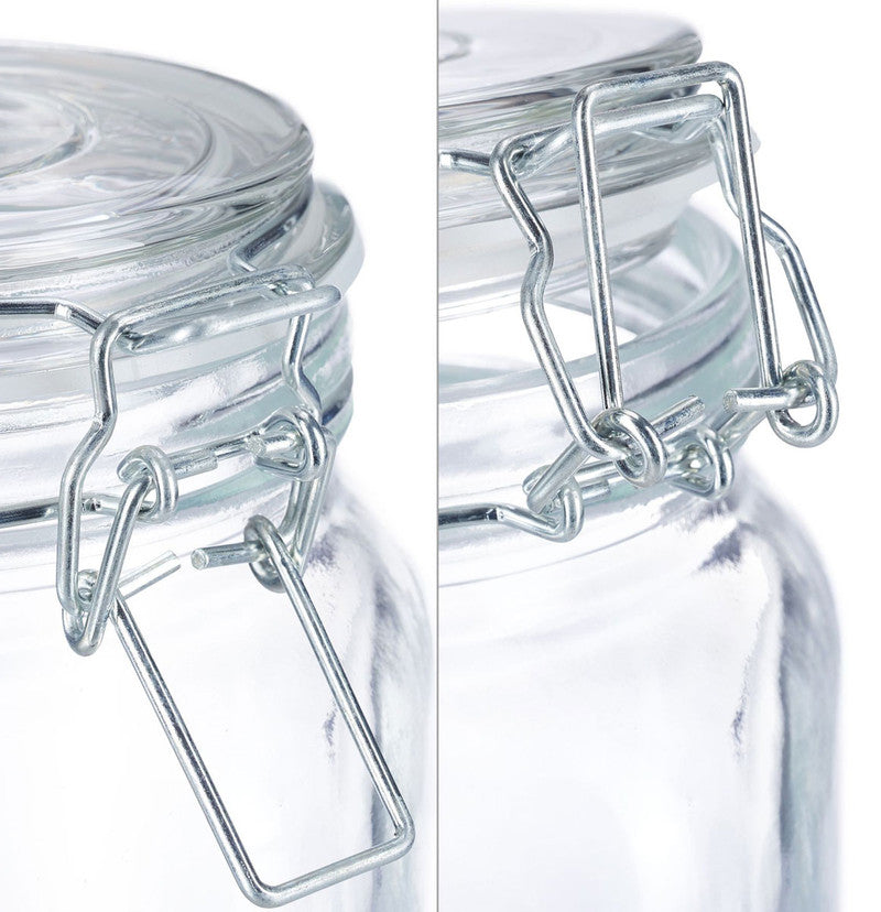 6er-Set 750ml EINMACHGLÄSER Einmachglas Glas mit Bügelverschluss