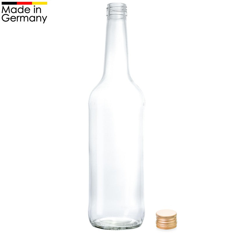 10er-Set 700ml GLASFLASCHEN mit DECKEL Flasche mit Schraubverschluss PP28 DE