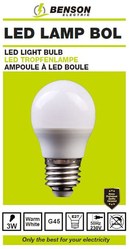 A LED LAMPE Glühbirne 3 Watt WARMWEISS Leuchtmittel mit E27-Fassung
