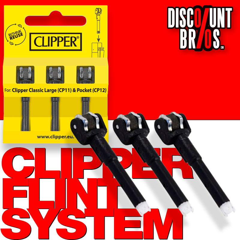 3er Blister FLINTSYSTEM für Feuerzeuge von CLIPPER