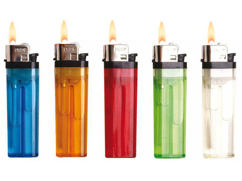 50 Einwegfeuerzeuge FEUERZEUGE mit Kindersicherung farbig transparent