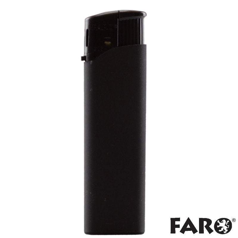 FARO Elektronik FEUERZEUG Mattschwarz + Schwarz nachfüllbar