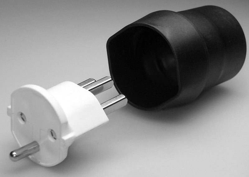 10 Stk. Permanent Fixadapter Fix-Adapter Stecker SCHUKO ( Typ F CEE 7 ) zu Schweiz ( Typ 23 T23 16A )