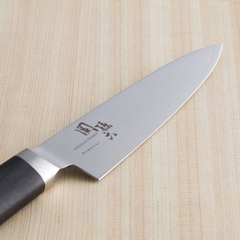 KAI SEKISOROKU Allzweckmesser Petty Messer mit Damaststahl-Klinge (120 mm) und Holzgriff SCHWARZBRAUN