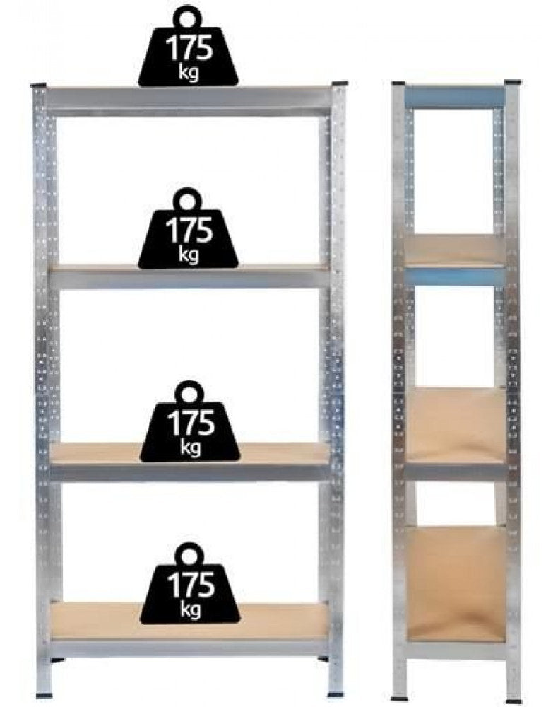 XS • 150 x 75 x 30 cm Lagerregal SCHWERLASTREGAL Steckregal Gestell Regal mit 4 Böden