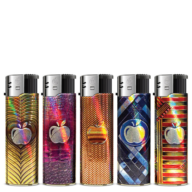 50 Stk. TQ Elektronik FEUERZEUG "PRECIOUS APPLE" mit metallischem Glanz