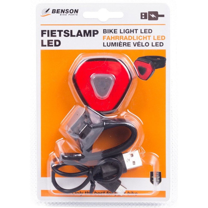 Rücklicht Rot LED VELOLICHT 18 LED wiederaufladbare Fahrrad Rückleuchte ROT