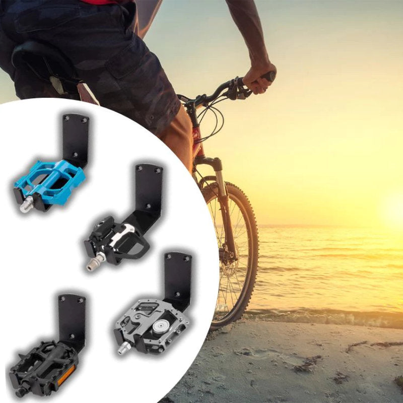 Wand-Fahrradhalterung VELOSTÄNDER Fahrrad WANDHALTERUNG Fahrradständer Veloaufhängung für Pedale + 2× Wandschutz SCHWARZ