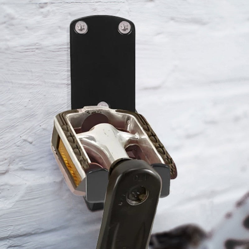 Wand-Fahrradhalterung VELOSTÄNDER Fahrrad WANDHALTERUNG Fahrradständer Veloaufhängung für Pedale + 2× Wandschutz SCHWARZ