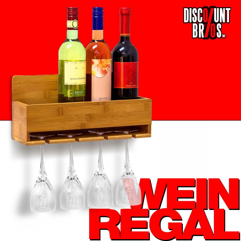WEINREGAL mit Glashalter