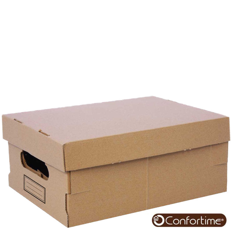 6 Stk Mehrzweckboxen ARCHIV-BOX A4++ Archivschachtel mit Deckel Karton braun 36,5×28,5×16,5