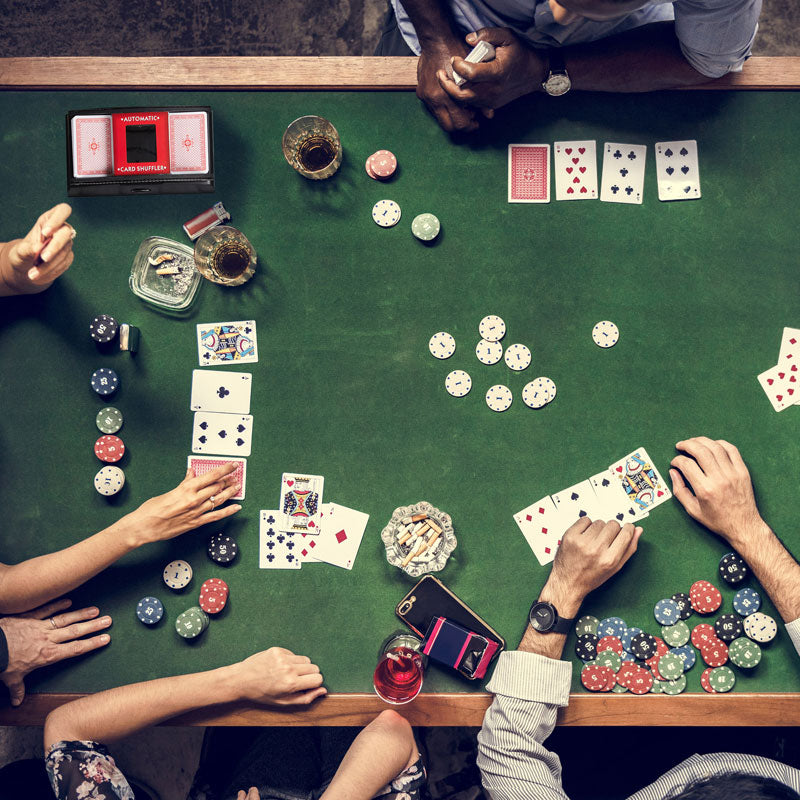 Automatischer KARTENMISCHER Kartenmischmaschine Lederdesign