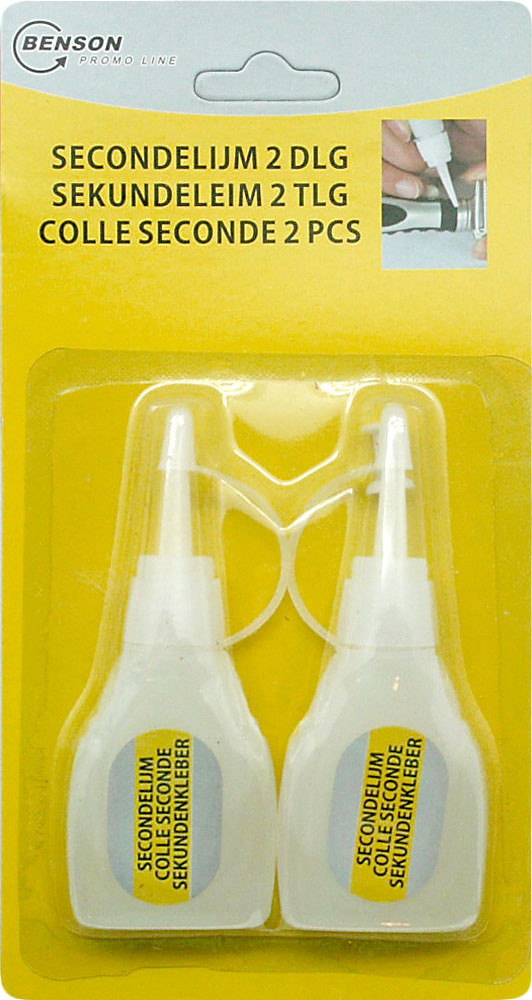 BENSON TOOLS Universal SEKUNDEN-KLEBER im 2er Pack (2x10g)