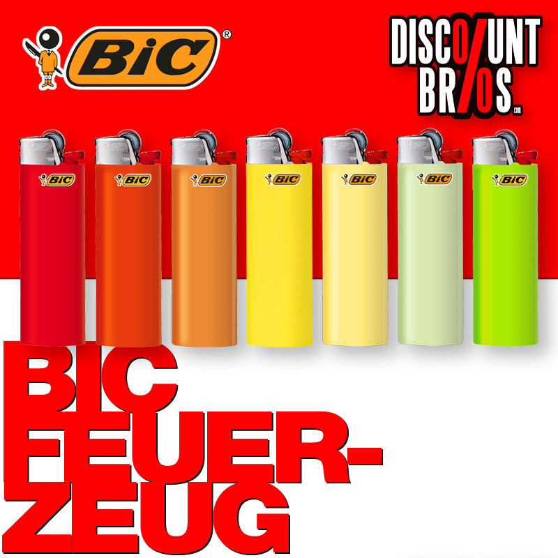 50 Stk. BIC® Einwegfeuerzeuge MAXI FEUERZEUG farbig