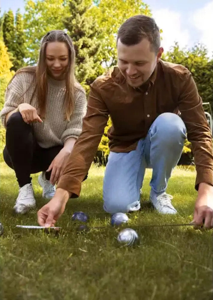 BOCCIA Pétanque BOULE SPIEL mit 6 Boulekugeln im Set