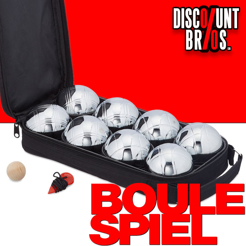 BOCCIA Pétanque BOULE SPIEL mit 8 Boulekugeln im Set