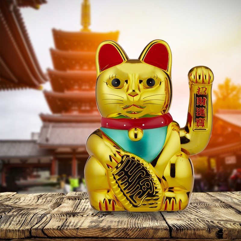Maneki Neko XL GLÜCKS-KATZE Winkekatze 30cm