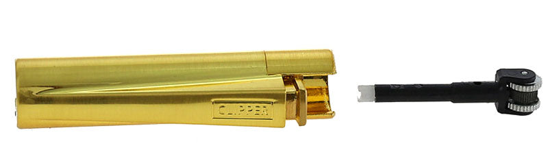 Clipper® METALL FEUERZEUG Mehrwegfeuerzeug GOLD