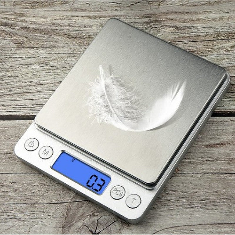 Digitale KÜCHENWAAGE Briefwaage Zählwaage Präzisionswaage Waage bis 2kg