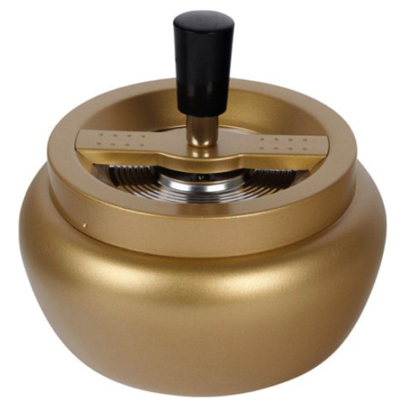 XL DREH-ASCHENBECHER Aschenbecher Drehaschenbecher GOLD Ø13cm