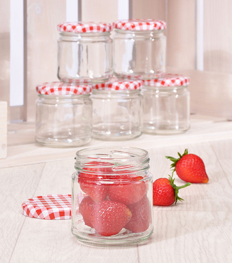 6er-Set 210 ml EINMACHGLÄSER Einmachglas Konfitürenglas GLAS