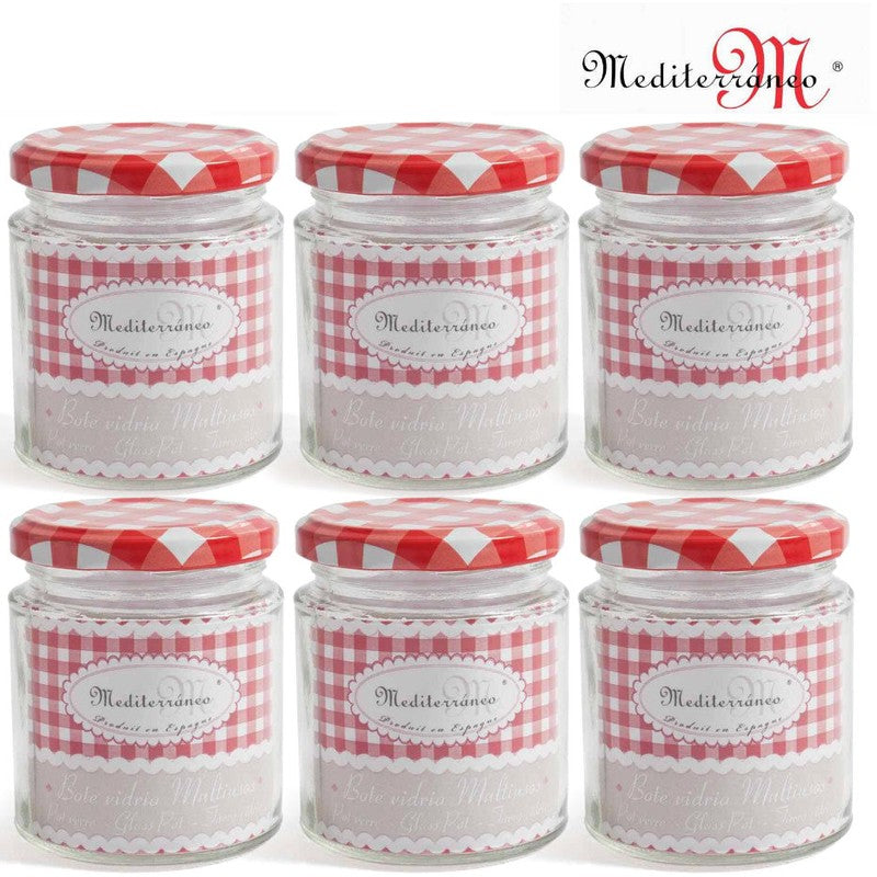 6er-Set 250ml Mediterraneo EINMACHGLÄSER Einmachglas Konfitürenglas GLAS
