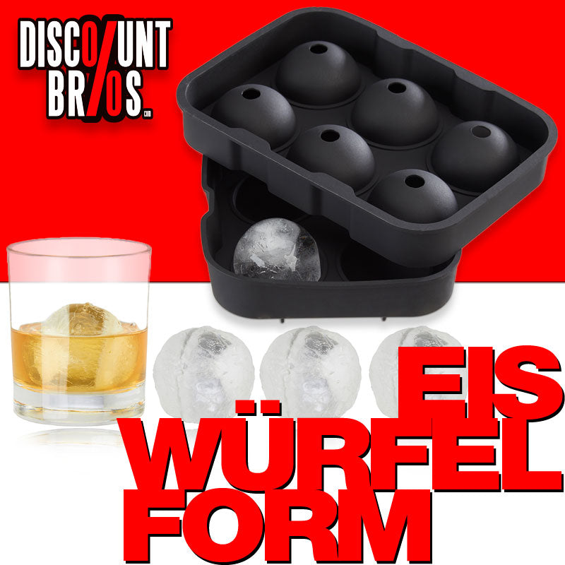 KUGEL EISWÜRFELFORM Eiskugelform Silikon Ball rund 4,5cm auch geeignet als Backform und Pralinéform