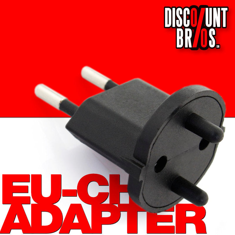 10 Stk. Permanent Fix-Adapter Stecker SCHUKO (Typ F CEE 7) zu Schweiz (T11) 2-polig teilisoliert