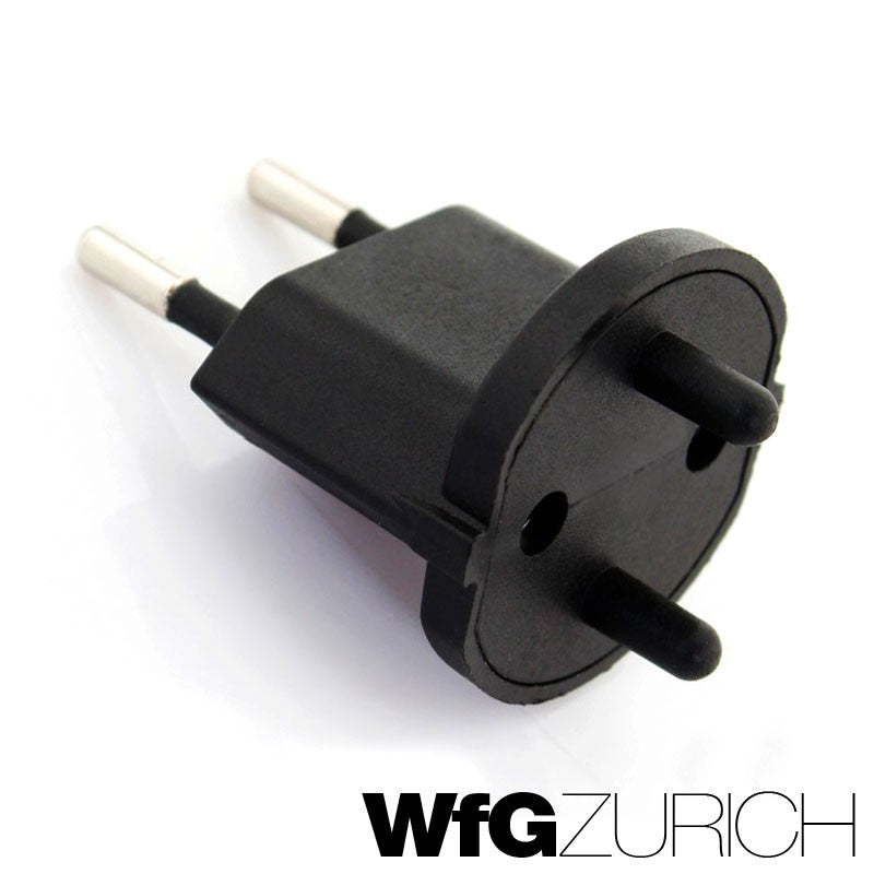 10 Stk. Permanent Fix-Adapter Stecker SCHUKO (Typ F CEE 7) zu Schweiz (T11) 2-polig teilisoliert