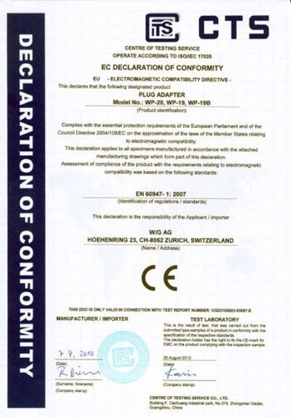 420 Stk. Permanent Fix-Adapter Stecker SCHUKO (Typ F CEE 7) zu Schweiz (T11) 2-polig teilisoliert