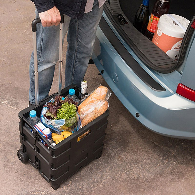 Klappbarer EINKAUFS-TROLLEY Einkaufswagen Transportroller Einkaufstrolley bis 25kg