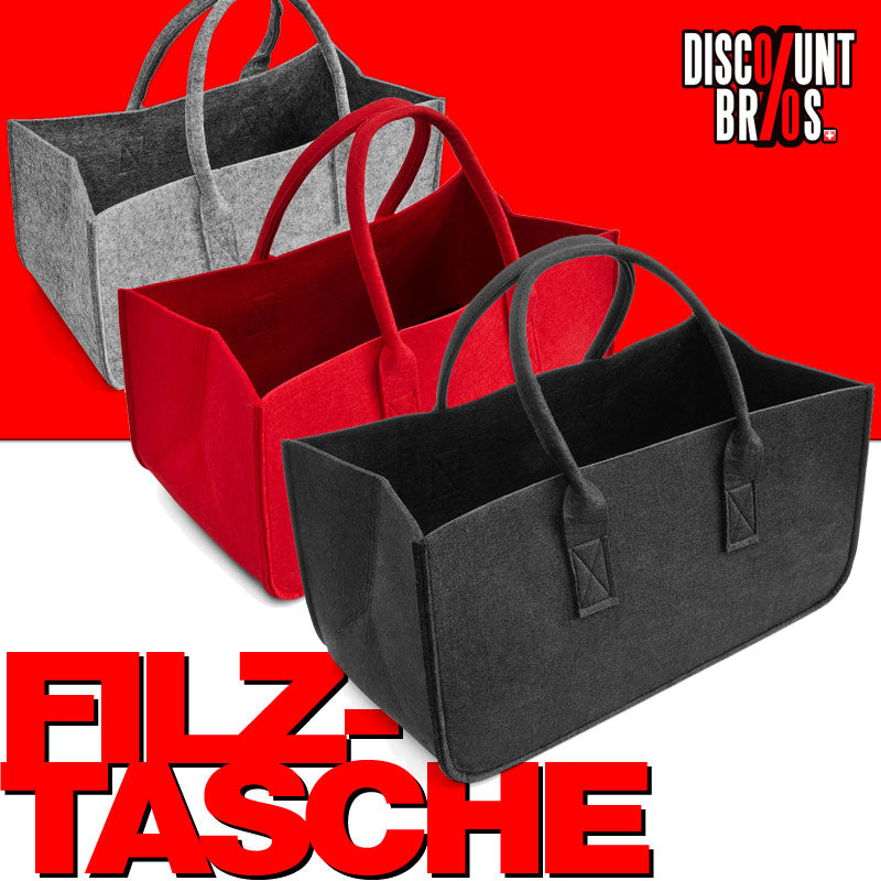 Tragetasche FILZTASCHE Tasche für Kaminholz aus Filz 50×25×25cm