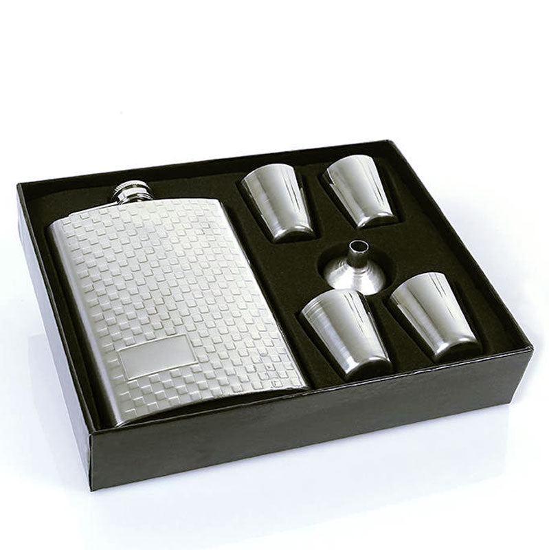 Geschenk-Set FLACHMANN 6-tlg. Chrom KARO 8oz