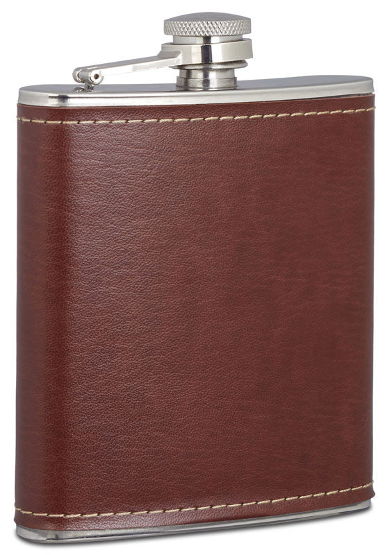 FLACHMANN aus Edelstahl mit Kunstleder 200ml