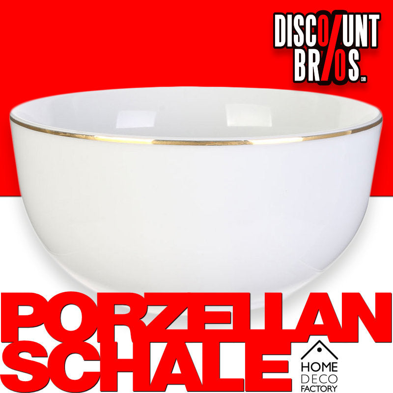 Weisse SCHALE mit Goldrand – Schüssel aus Porzellan von HOME DECO FACTORY 50cl