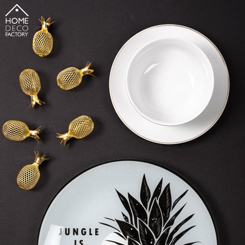 Weisse SCHALE mit Goldrand – Schüssel aus Porzellan von HOME DECO FACTORY 50cl