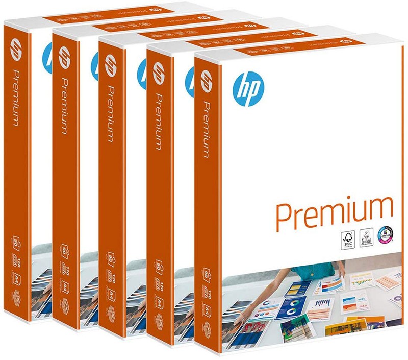 500 Blatt HP CHP852 Premium KOPIERPAPIER Inkjet-Papier, A4 90g/m², beidseitig matt (ehemals CHP235 & Bright White CHP1825A)